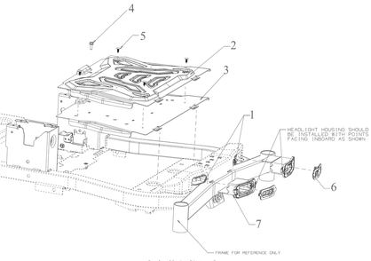Floor Board Diagram and Parts List for ZT1-42E (34BBA2CS710)(2022) Cub Cadet Lawn Tractor